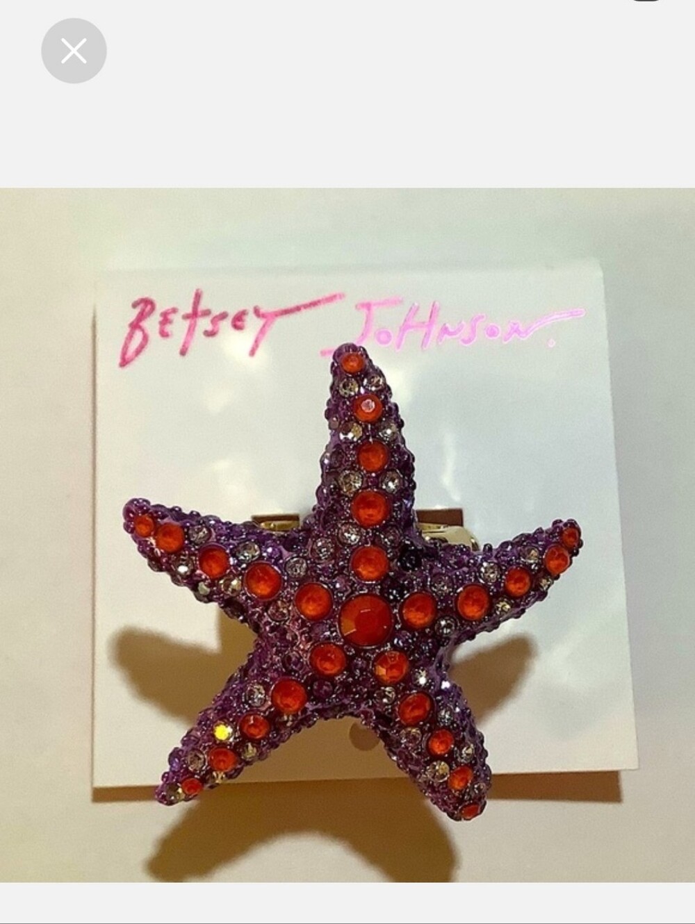 ✨️Betsey Johnson Mermaid Jewels Starfish Stretch Ring / NWT